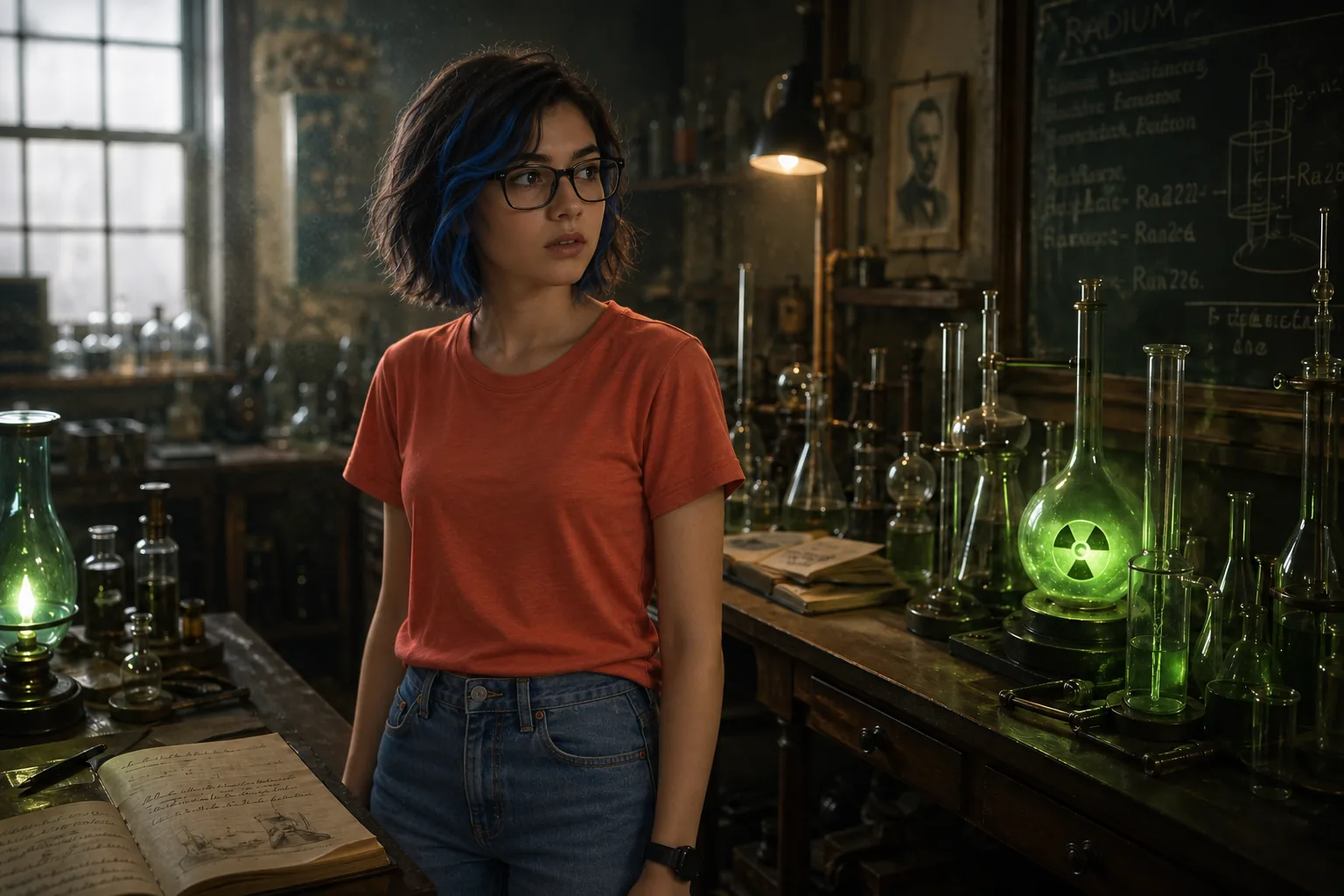 Sofia no laboratório de Marie Curie