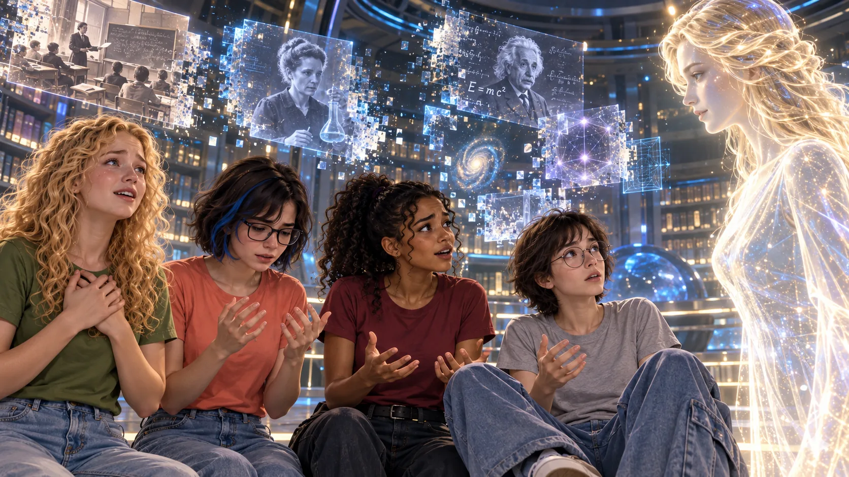 As reações das quatro meninas após o Interact